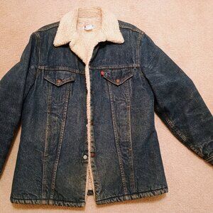 VTG Levi's Sherpa Lined Trucker Jacket Mens Size 42 Made In USA WPL 423 (SAMPLE)
